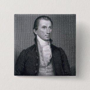 James Monroe, gegraveerd door Asher Brown Durand ( Vierkante Button 5,1 Cm