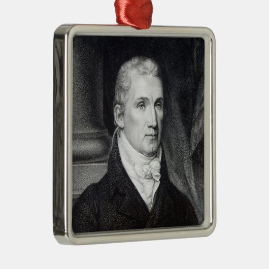 James Monroe, gegraveerd door Thomas Gimĭ Metalen Ornament (Rechts)