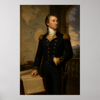 James Monroe Olie Schilderij | Monroe Doctrine Poster