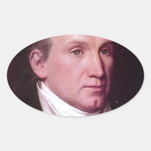 James Monroe Ovale Sticker (Voorkant)