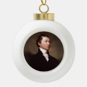 James Monroe Portrait, vroeg Amerikaans President Keramische Bal Ornament (Voorkant)