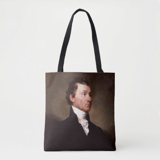 James Monroe Portrait, vroeg Amerikaans President Tote Bag (Voorkant)