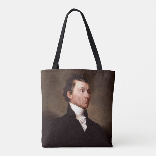 James Monroe Portrait, vroeg Amerikaans President Tote Bag (Achterkant)