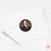 James Monroe Portret van Samuel Morse Ronde Sticker (Envelop)