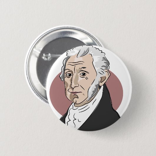 James Monroe Ronde Button 5,7 Cm (Voorkant /achterkant)