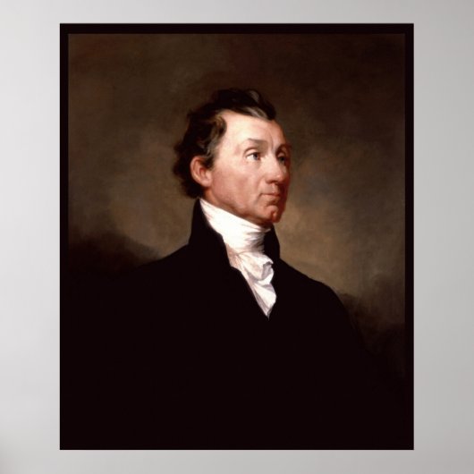 James Monroe Witte Huis US President Portret Poster (Voorkant)