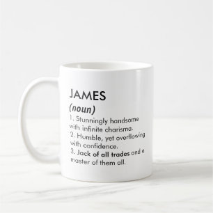 James naam, Bewerkbare naam, Aangepaste naam T-shi Koffiemok