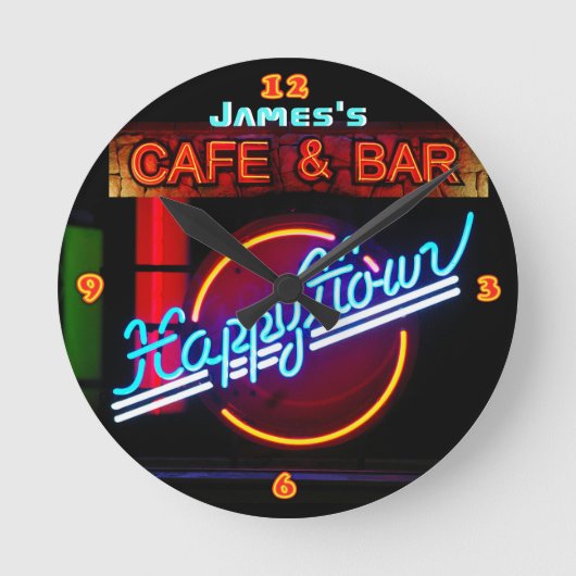 JAMES - Naambord Neon Bar Mancave Den Klok Fun (Voorkant)