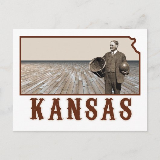 James Naismith Basketball Briefkaart (Voorkant)