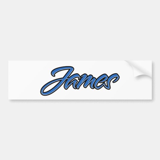 James Name blue Aufkleber Sticker Autoaufkleber (Voorkant)