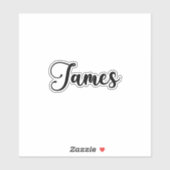 James Name - Handgeschreven kalligrafie Sticker (Vel)