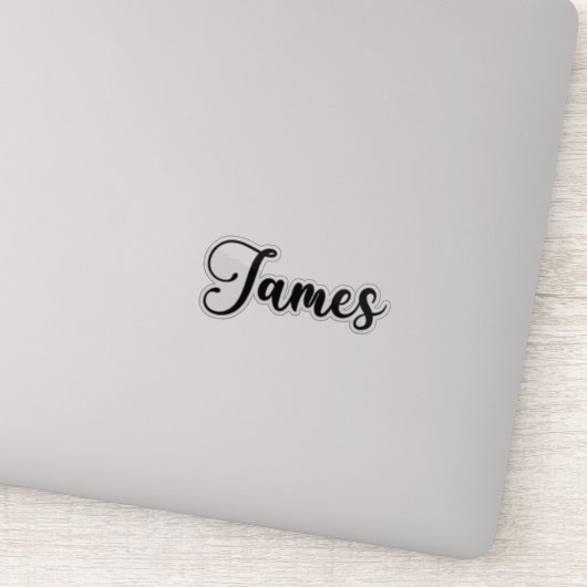 James Name - Handgeschreven kalligrafie Sticker (Detail)