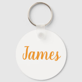 James name Metal ring keychain