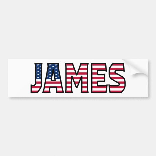 James Name Vorname USA Aufkleber Sticker Auto (Voorkant)