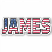 James Name Vorname USA Sticker Stickerset (Voorkant)
