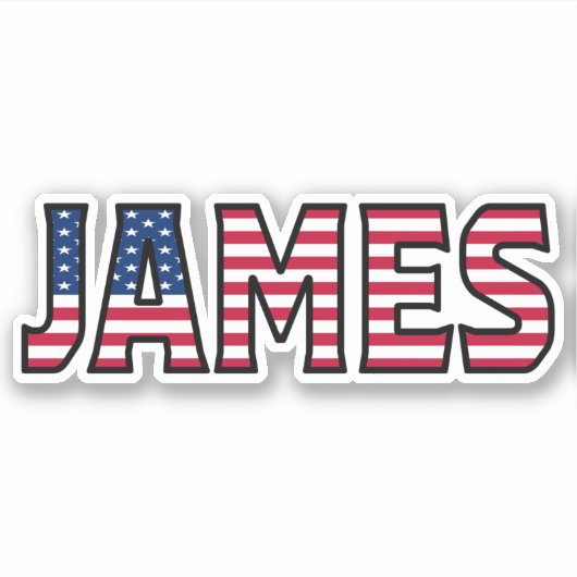James Name Vorname USA Sticker Stickerset (Voorkant)