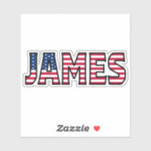 James Name Vorname USA Sticker Stickerset (Vel)