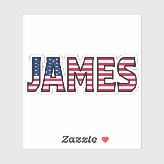 James Name Vorname USA Sticker Stickerset (Vel)