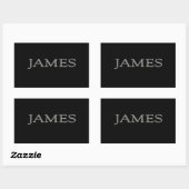James Personalized Name Rechthoekige Sticker (Vel)