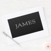 James Personalized Name Rechthoekige Sticker (Envelop)