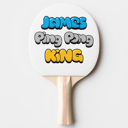 James Ping Pong King Tafeltennisbatje (Voorkant)