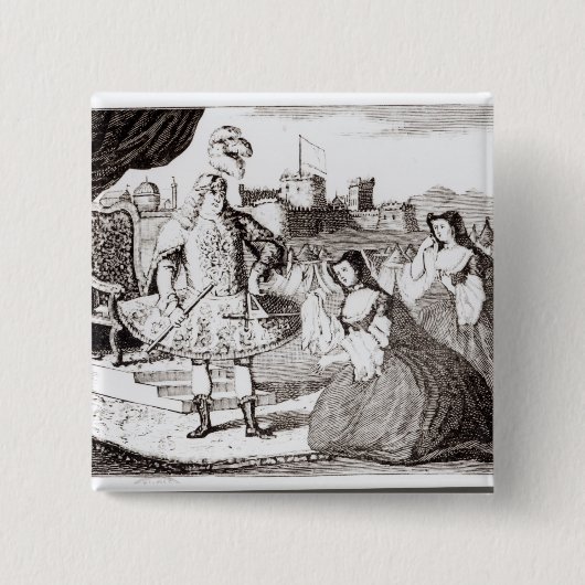 James Quin als Coriolanus Vierkante Button 5,1 Cm (Voorkant)