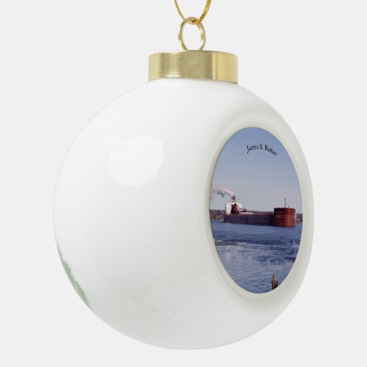 James R. Barker ball of snowflake ornament (Links)