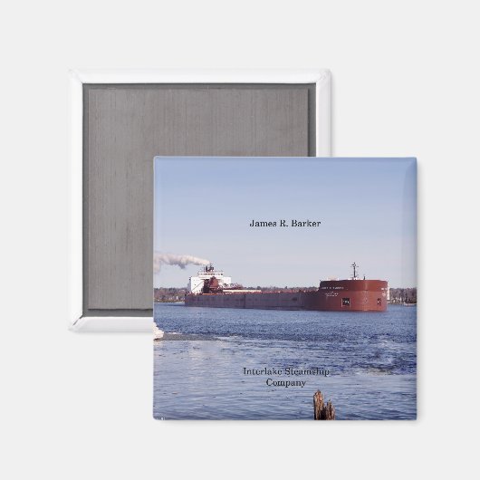 James R. Barker magnet (Voorkant / Achterkant)