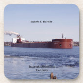 James R. Barker set van 6 harde plastic onderzette Bier Onderzetter (Voorkant)