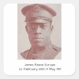 James Reese Europe Vierkante Sticker