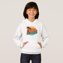 James Retro Sunset Tropische Naam Ontwerp