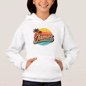 James Retro Sunset Tropische Naam Ontwerp (Voorkant)