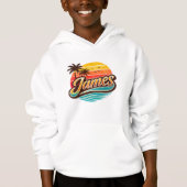 James Retro Zonsondergang Tropische Naam Ontwerp (Voorkant)
