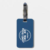 James River Virginia Kayaking Bagagelabel (Achterkant verticaal)