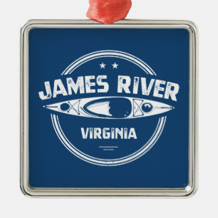 James River Virginia Kayaking Metalen Ornament