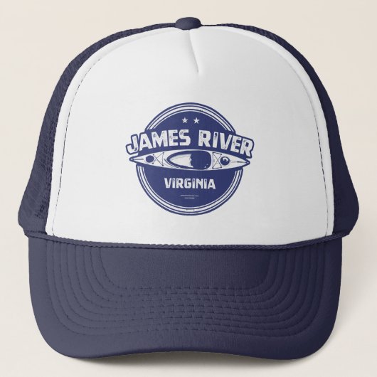 James River Virginia Kayaking Trucker Pet (Voorkant)