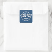 James River Virginia Kayaking Vierkante Sticker (Tas)