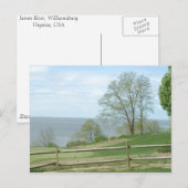James River, Virginia, VS - briefkaart (Voorkant / Achterkant)