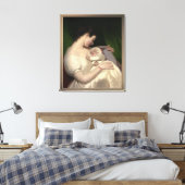 James Sant's vrouw Elizabeth met dochter Mary Canvas Afdruk (Insitu (Slaapkamer))