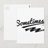 James - Soms Retro geïnspireerde teksten Briefkaart (Voorkant / Achterkant)