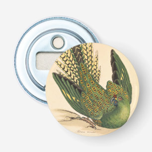 James Sowerby Ground Parrot, Psittacus terrestris Button Flesopener