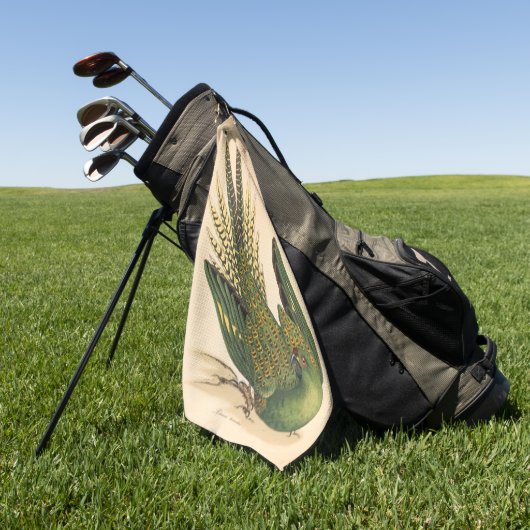 James Sowerby Ground Parrot, Psittacus terrestris Golfhanddoek (Groen)