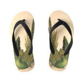 James Sowerby Ground Parrot, Psittacus terrestris Kinder Teenslippers (Voetbed)
