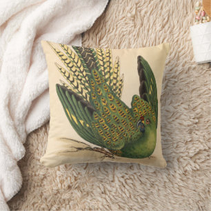 James Sowerby Ground Parrot, Psittacus terrestris Kussen