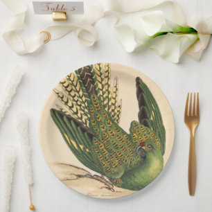 James Sowerby Ground Parrot, Psittacus terrestris Papieren Bordje