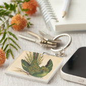 James Sowerby Ground Parrot, Psittacus terrestris Sleutelhanger (Voorkant Rechts)
