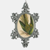 James Sowerby Ground Parrot, Psittacus terrestris Tin Sneeuwvlok Ornament (Links)