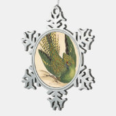 James Sowerby Ground Parrot, Psittacus terrestris Tin Sneeuwvlok Ornament (Rechts)