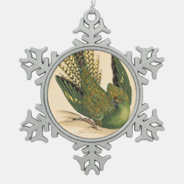 James Sowerby Ground Parrot, Psittacus terrestris Tin Sneeuwvlok Ornament