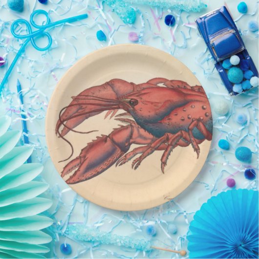 James Sowerby Serrated Lobster Papieren Bordje (Feest)